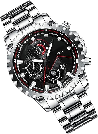 stainless steel watches for men, waterproof watches for men, mens dress mens stainless steel bracelet, fashionable, durable and durable strands made of stainless steel case, waterproof, b, Bracelet