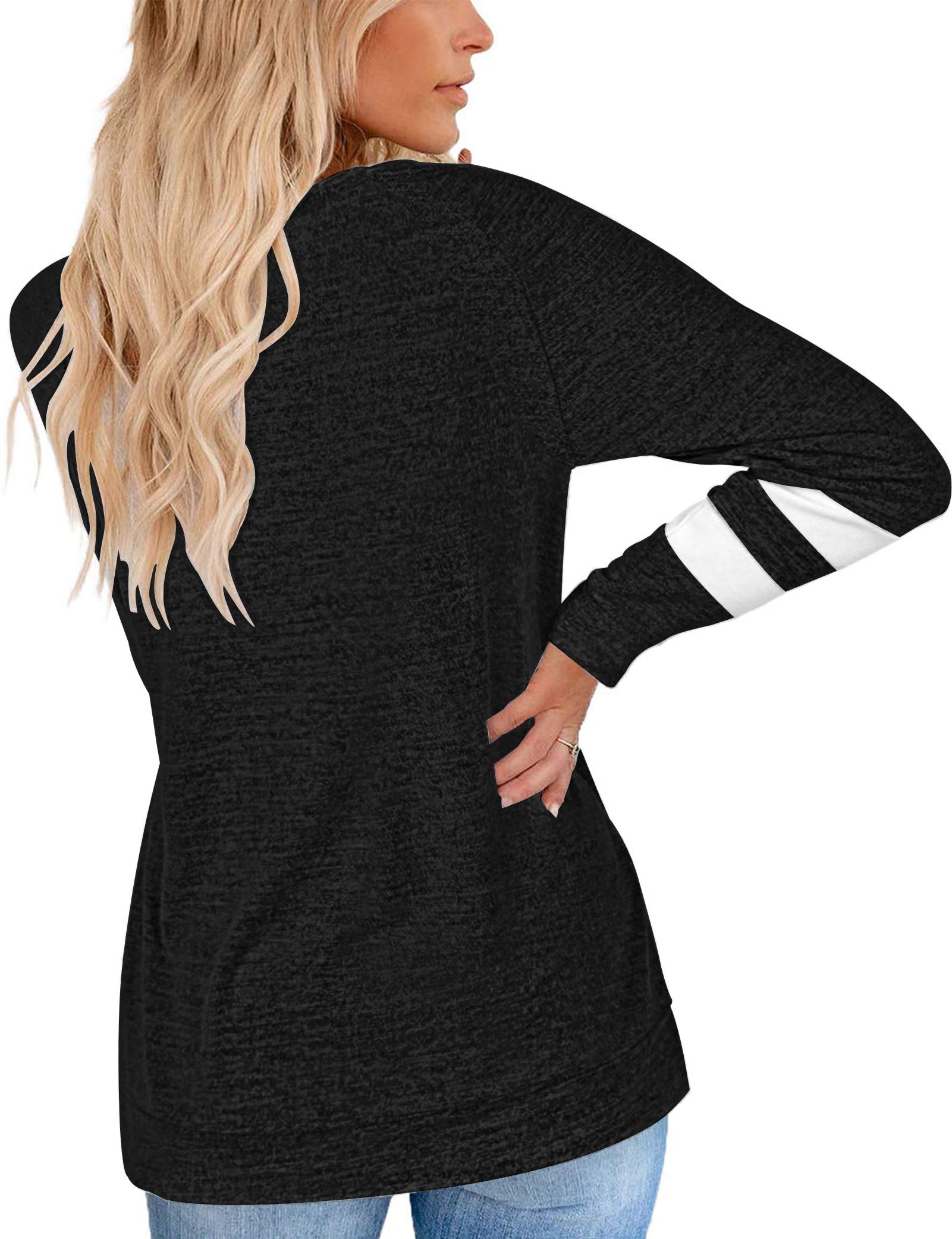 MOLERANI T-Shirts décontractés à Manches Longues et col Rond pour Femmes Blouses Sweat-Shirts Tuniques