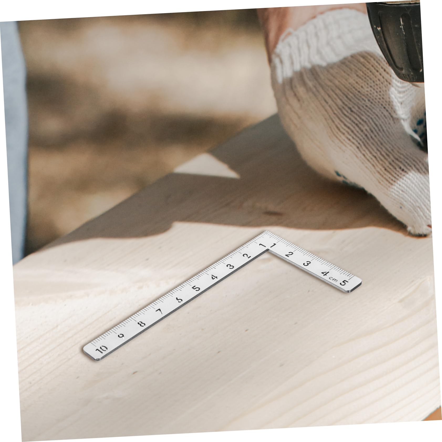 NUOBESTY 4 Pièces Carré Règle De Mesure Pour Le Travail Du Bois Pince D'angle Pour Le Travail Du Bois Outils De Mesure Règle En Métal De Construction s Acier Inoxydable