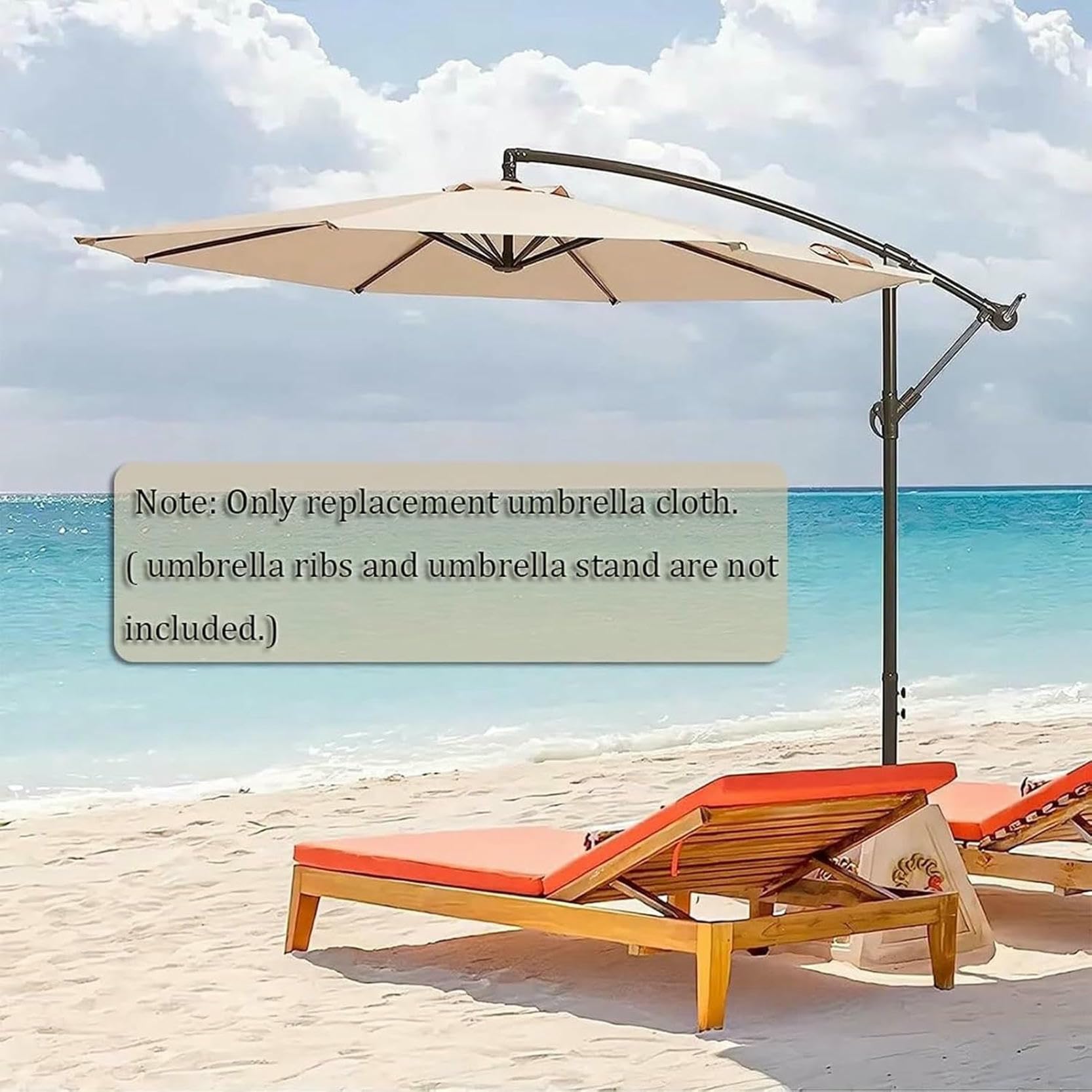 Zapasowa tkanina na parasol, 300/270/200CM 6 ramion/8 ramion wymienny pokrowiec na parasol, do standardowych i wspornikowych parasoli(Burgundy,6 ribs-3m(9.8ft))