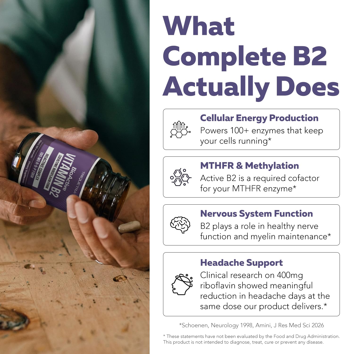 Vitamin B2 400mg, Active R-5-P with Magnesium Bisglycinate & D-Ribose — Amazon image 6