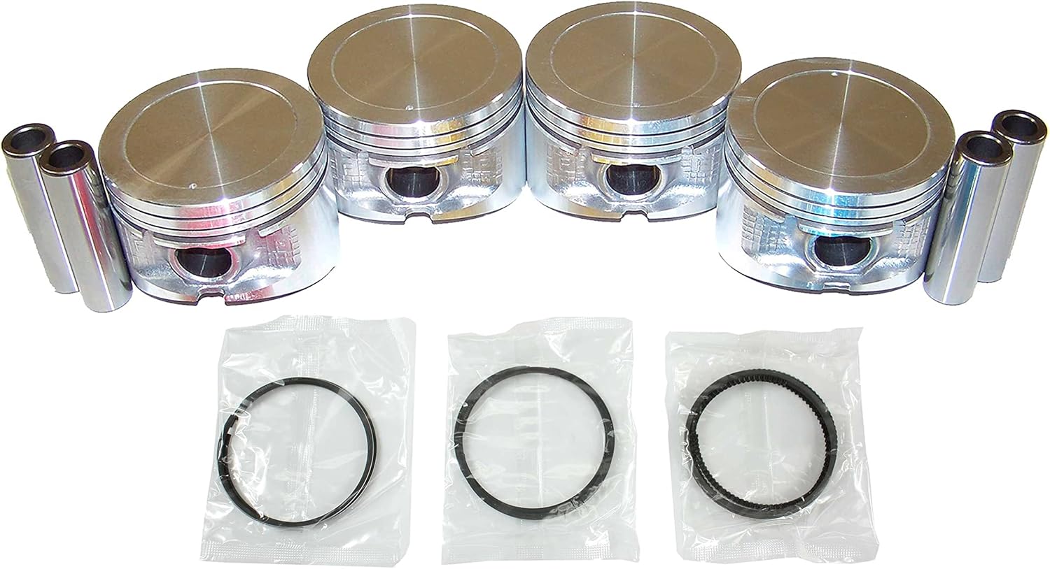 DNJ PRK149 Piston and Ring Kit For 1995-2005 Chrysler Dodge Plymouth Breeze Cirrus Neon Stratus 2.0L L4 SOHC 16V Naturally Aspirated