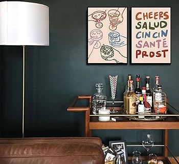 ⭐️【全国送料無料】USA ビンテージ　ポスター　ガラス　フレーム　バー　パブ　酒 Amazon.com: Silkfly 12 Pcs Funny Bar Signs for Home Bar Wall