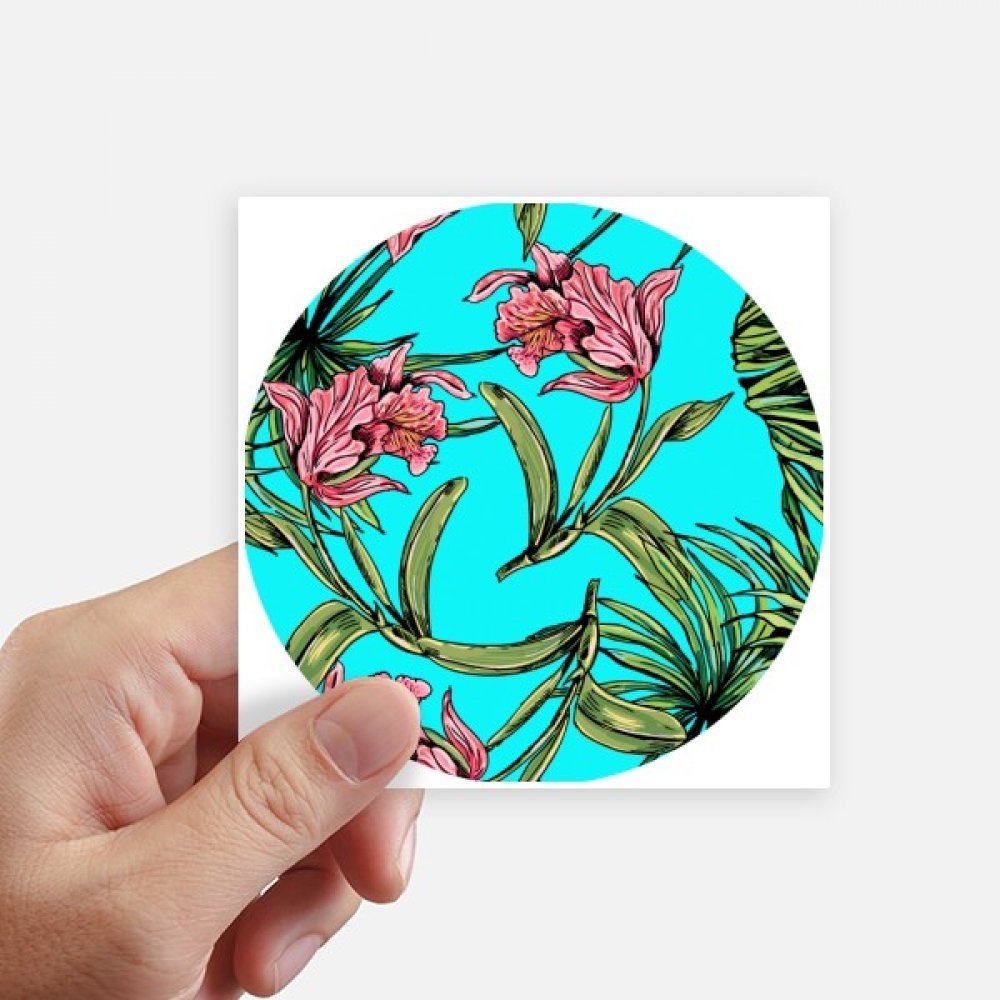 Sticker bleu ciel 10 cm autocollant multicolore imperméable lot de 8