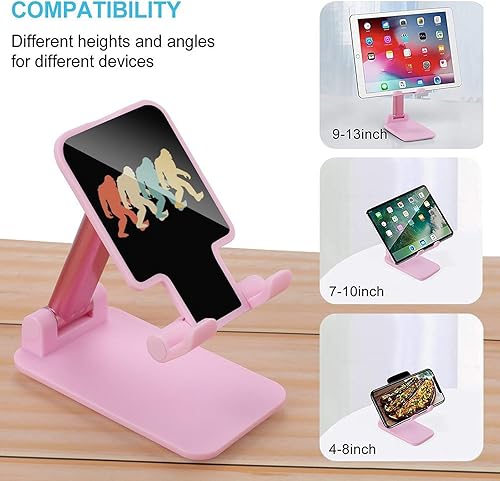 Miniatura 3 de Retro Bigfoot Sasquatch Portable Cell Phone Stand Foldable Desktop Phone Holder Adjustable Height Angle with Print Pattern