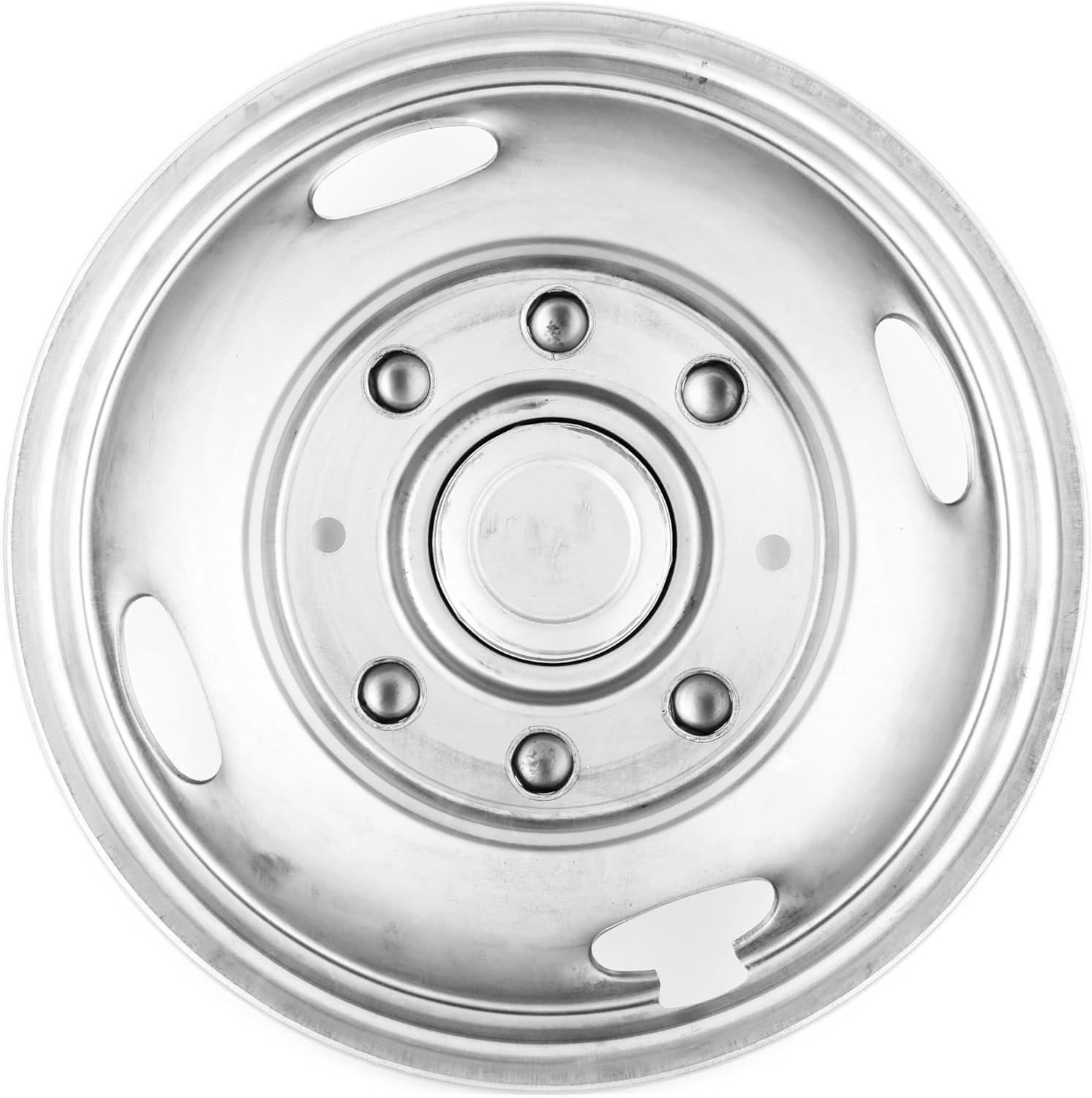 17" Front Rear Polished Stainless Steel Dually Wheel Simulators,4pcs Durable Bolt On 8 Lug 4 Hand Hole Wheel Cover Hubcaps fit for 2005-2025 Ford F-350 Super Duty