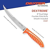 Vista 5 de Dexter Outdoors Dextreme Cuchillo flexible de filete de 8 pulgadas de doble filo Incluye funda