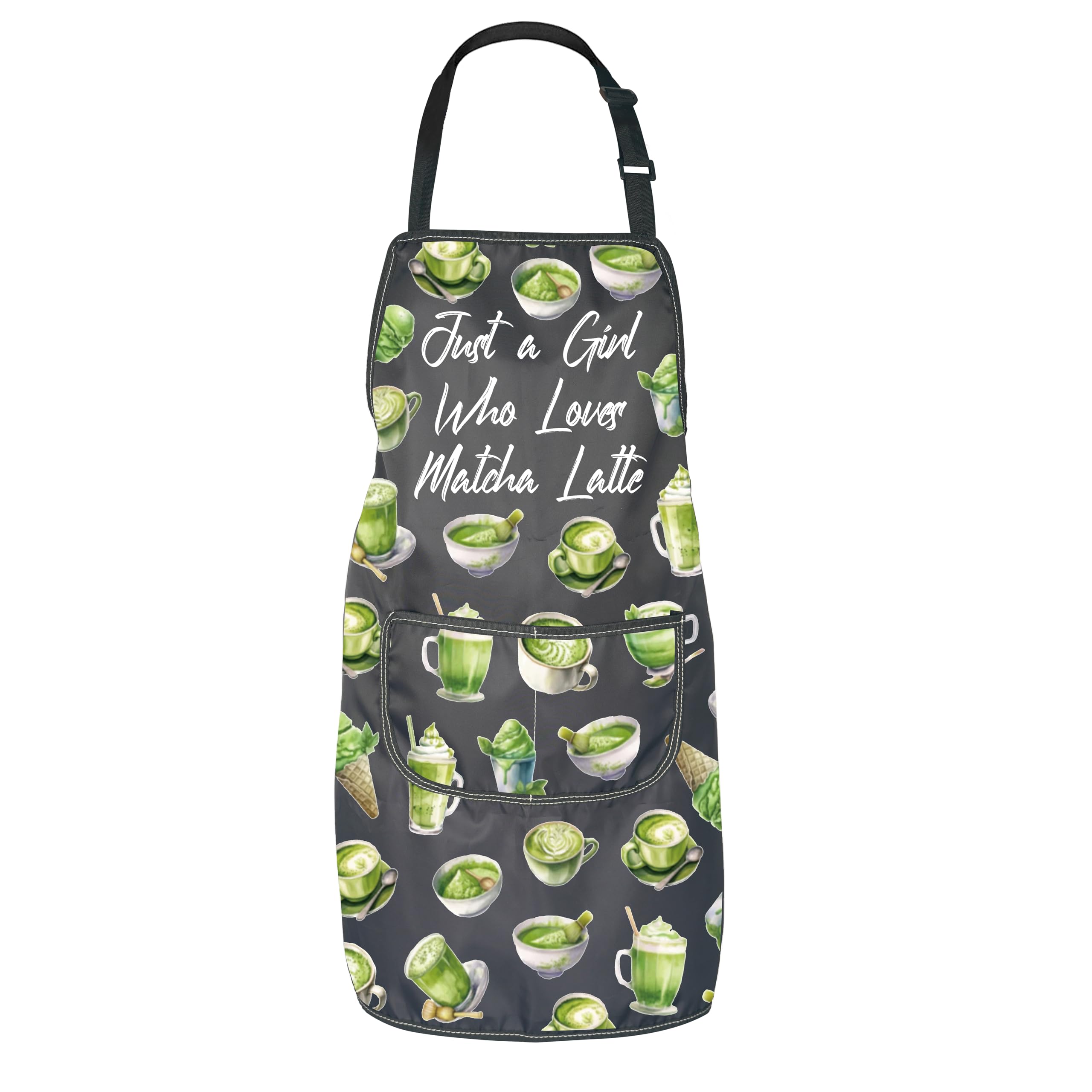 Matcha Latte Obsessed Gift Just A Girl Who Loves Matcha Latte Apron Matcha Latte Gift For Barista
