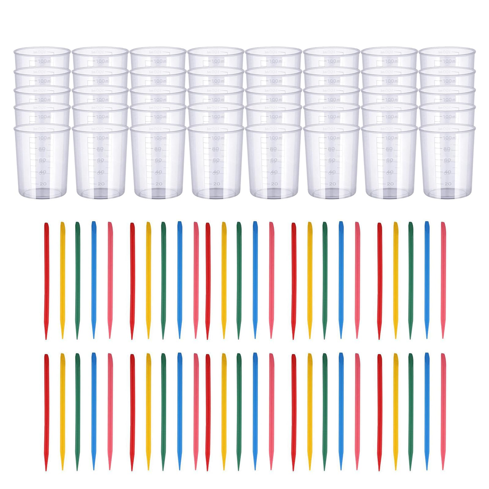 Jazuaiao Sturdy Resin Measuring Cups Easy Multipurpose for Projects Resin Mixing Cups