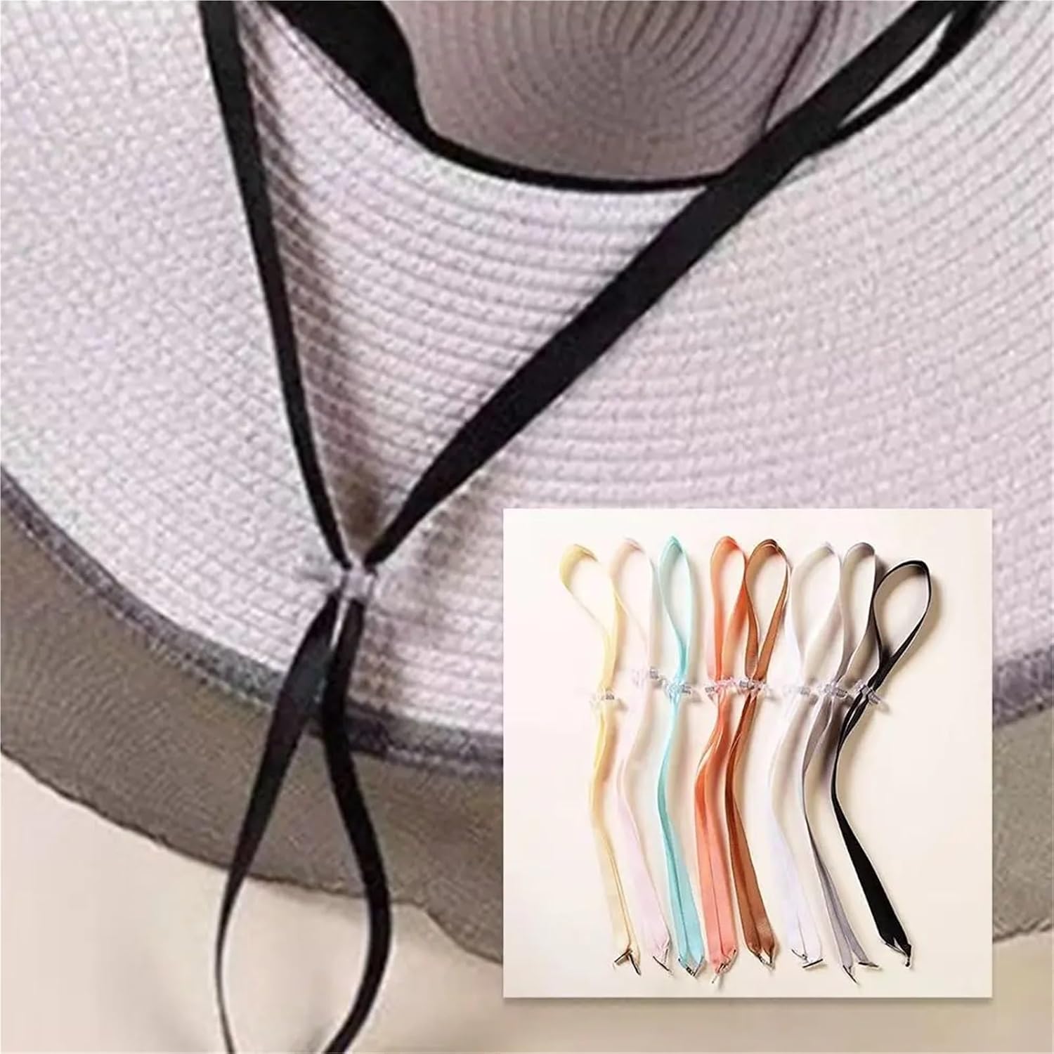 Hat Straps for Wind 50Pcs Adjusting Rope Windproof Hat Strap Removable Anti-Lost Wind Solid Color Chain