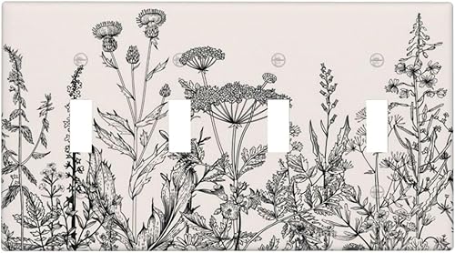 Miniatura 129 de Cubierta de Interruptor de Luz de Palanca de 1 Gang con Estampado de Bosque de Pinos Rústico Campestre, Cabaña Lodge Granero Bosque Forestal de