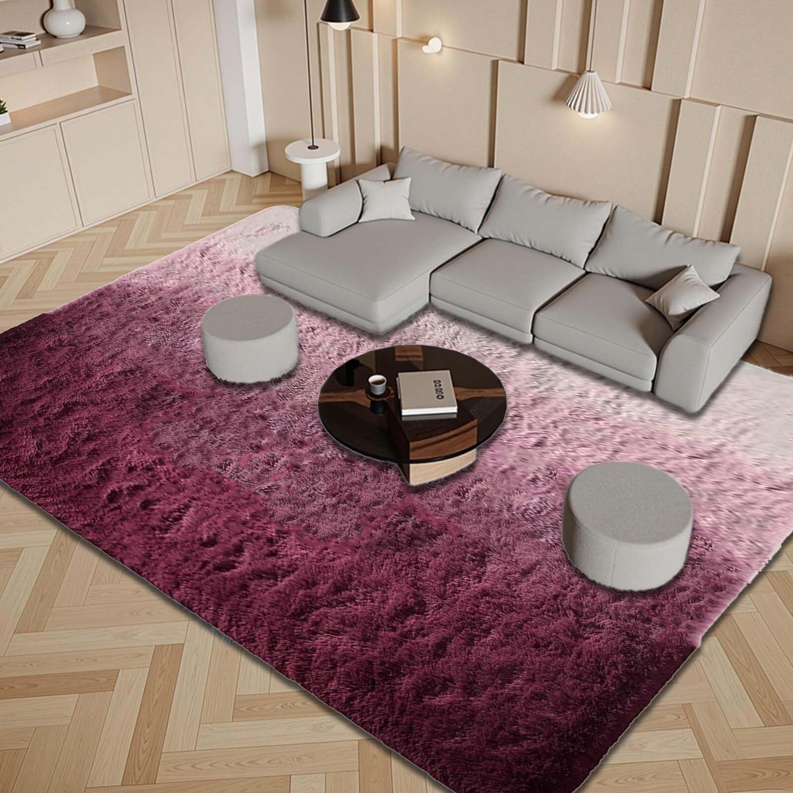 Tapis à poils longs doux pour chambre et espace de jeu enfant