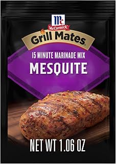 McCormick Grill Mates Mesquite Marinade Mix - Smoky Garlic Onion Red Pepper Blend for Chicken Pork Beef, 1.06 oz