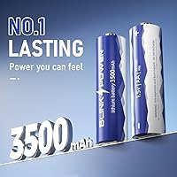 Vista 4 de Paquete de 16 baterías de litio AA, 3500 mAh NO.1 de duración de 1.5 V doble A, batería de litio 【No recargable】