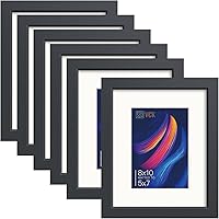 Vista 138 de VCK Paquete de 2 portarretratos de 8 x 10 pulgadas, roble natural, madera de alta gama con vidrio templado, para fotos de 5 x 7 pulgadas