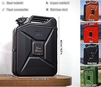 PRIVATE MINIBAR Jerry Can Brewed Coffee Set, Customized Gift Box, V60 Dripper, Double Walled Cup, Cafe Grinder, Handmade Travel Kit, Birthday Gift (Military Green)