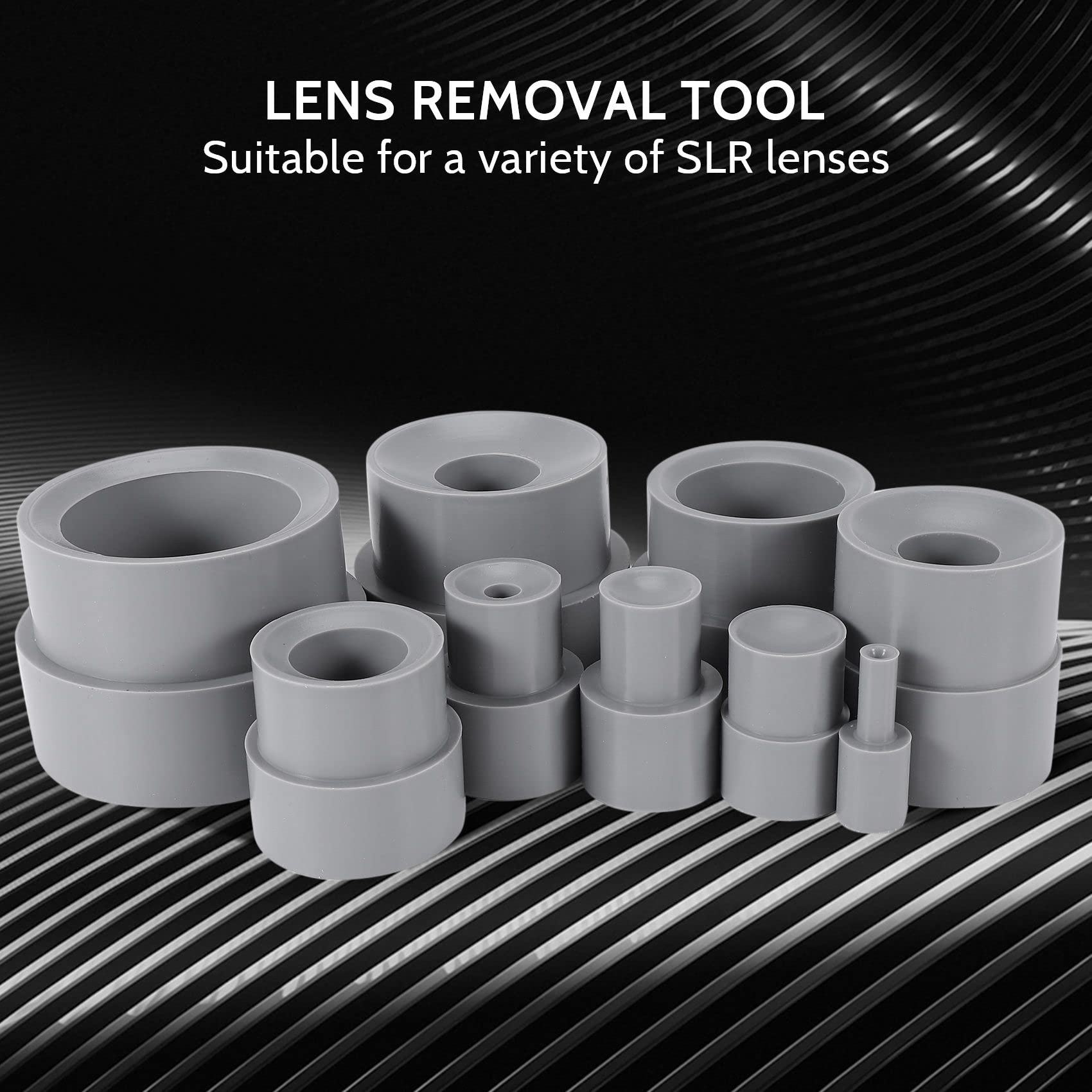 Lot de 9 outils pour la réparation d'objectif pour appareil photo reflex numérique, élimination en caoutchouc, 8-83 mm, accessoires photo studio