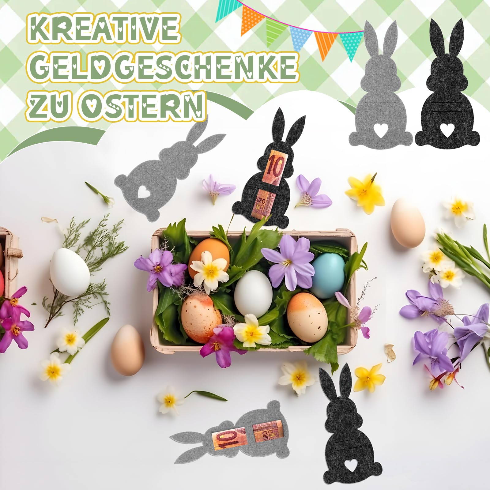 Hestya 6 Weihnachtsbaum Geldgeschenke - Filz Dekoration Für Geldgeschenke