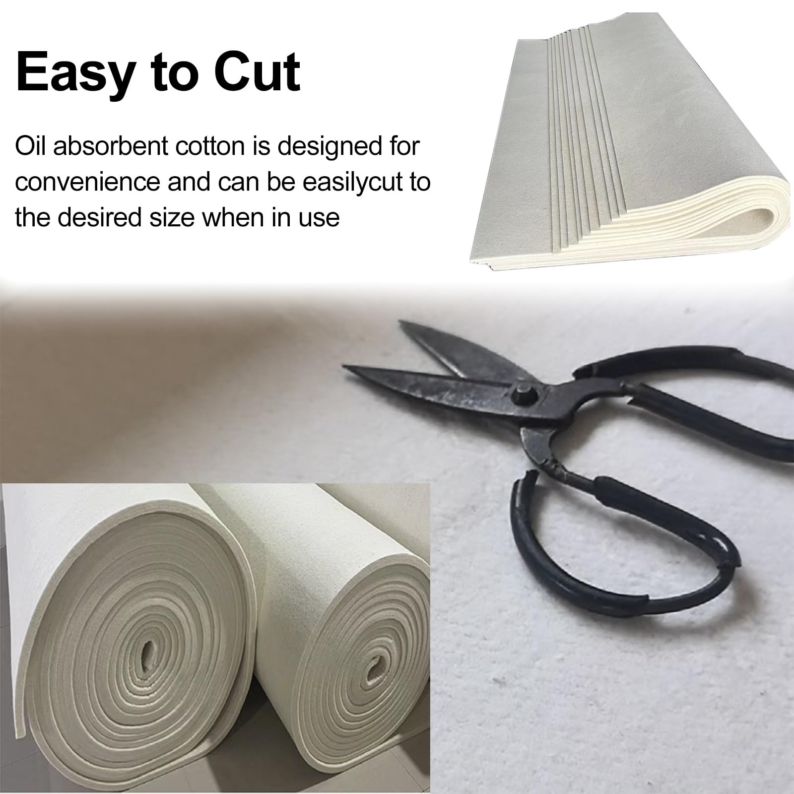 ERRULAN Ölabsorbierende Matte für die Küche, 100 cm breit, universelle Öleindämmung, Mehrzweck-Pads von Verschüttungen(1 3/4in/45mm,4.9ft/1.5m)