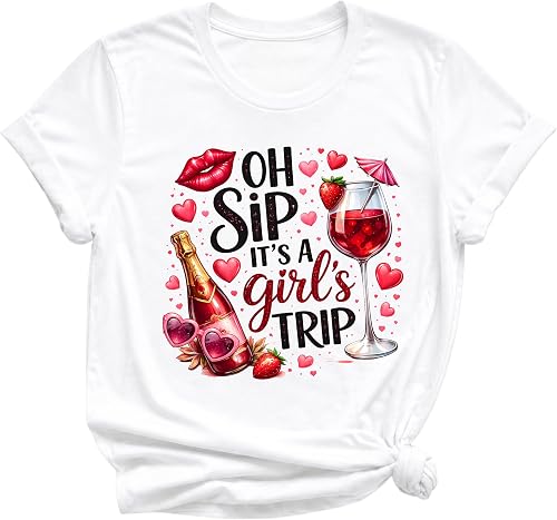 Girls Trip Shirt for Women Funny Vacation Travel T-Shirt Girls Weekend Matching 