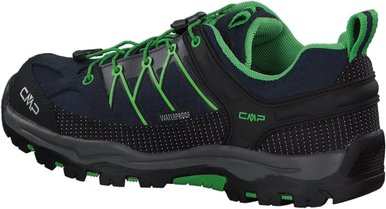CMP Girls' Rigel Low Shoes Wp Trekking & Hiking Shoes, Blue Green B Blue Gecko, 12 Little Kid