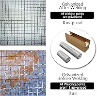 Vista 3 de Tela Metálica de 8'' x 20' de 1/4 pulgada, Rollo de Malla de Alambre Galvanizado (23 GA), Rollo de Alambre de Gallinero para Cercas