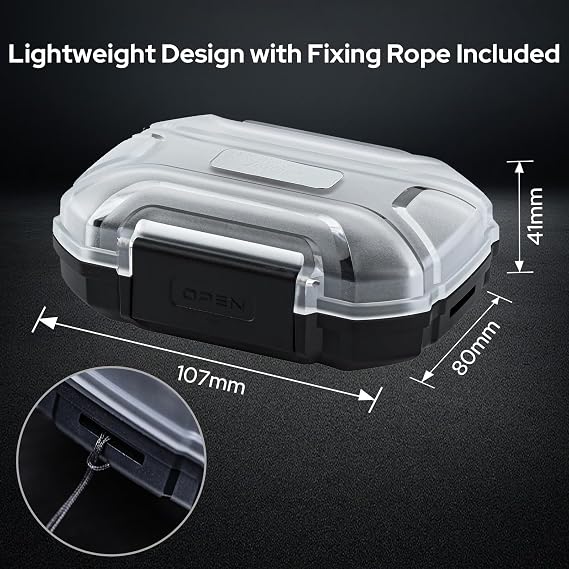 Linsoul LC02 Waterproof Earphone Storage Box, Portable Earbud Hard Case | in Ear Monitor Use, Travel Carrying Case for Headphones and IEM Cables, Fit for ZS10 PRO Cadenza Supermix4 Hype4 Zero:2 Zonie
