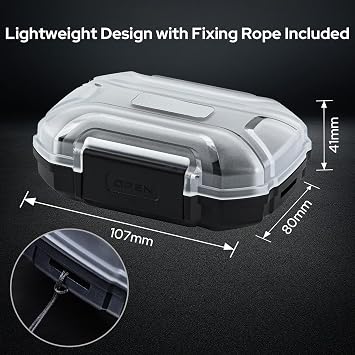 Linsoul LC02 Waterproof Earphone Storage Box, Portable Earbud Hard Case | in Ear Monitor Use, Travel Carrying Case for Headphones and IEM Cables, Fit for ZS10 PRO Cadenza Supermix4 Hype4 Zero:2 Zonie