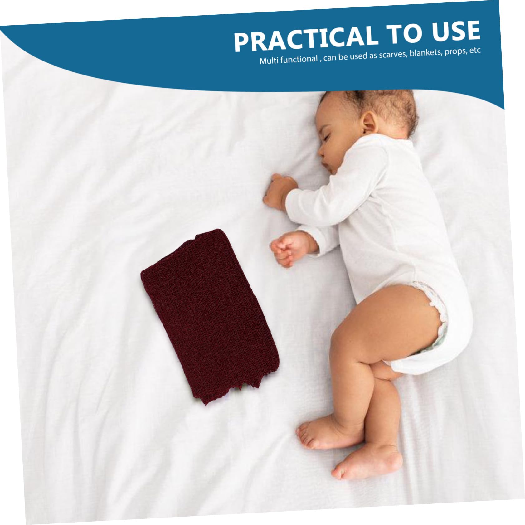 TOYANDONA 6 Piezas de Envoltura para Recién Nacidos Paquete de Estiramiento para Fotografía de Bebés Accesorios para Sesiones de Fotos y Envoltura