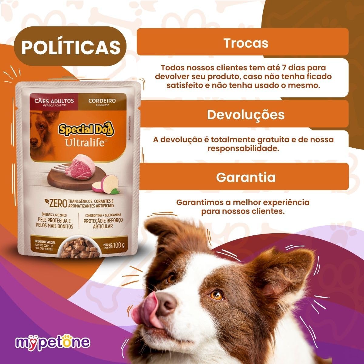 Ração Úmida Special Dog Ultralife para Cães Adulto Sabor Cordeiro 100g