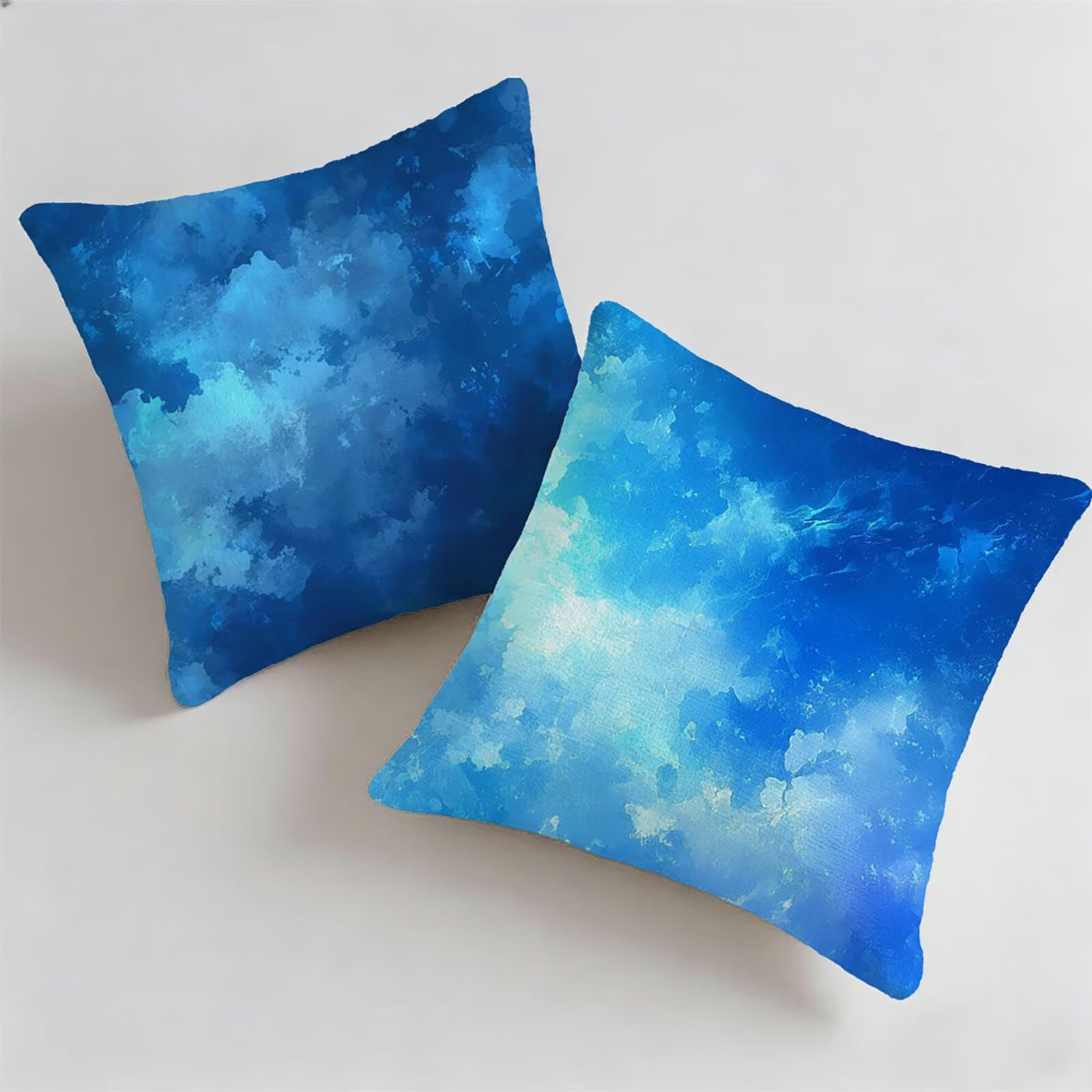 Housse coussin exterieur impermeable bleu lavable contre la pluie pour fauteuil de terrasse