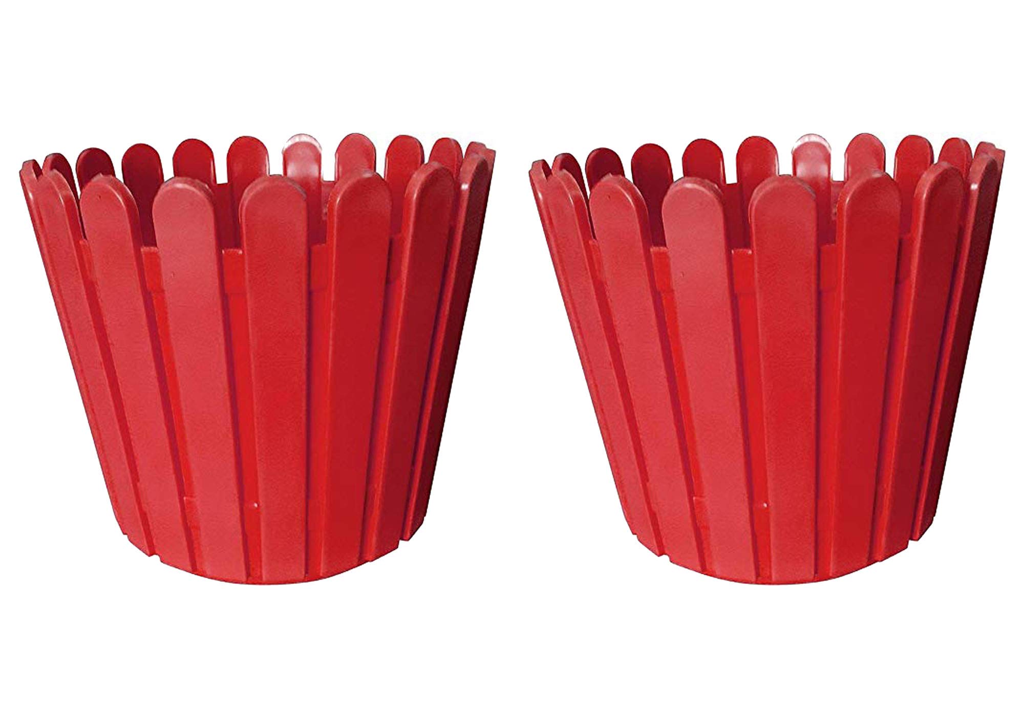 Wonderland (Red, Set of 2 Fence Fresh Plastic Garden Pot (B07YRSZV9K) Amazon Price History, Amazon Price Tracker