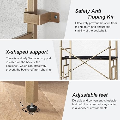 Miniatura 7 de HOMISSUE Estantería de metal de 7 niveles de alto, estantería moderna de almacenamiento independiente para el hogar, oficina, sala de estar y