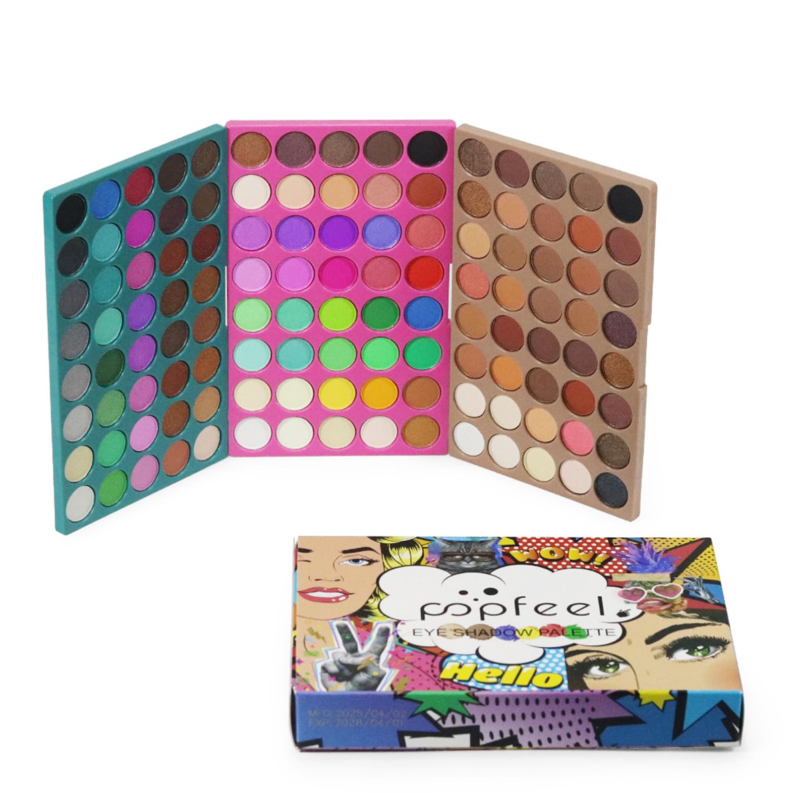 LHLXZQ 120 Colours Eyeshadow Palette, multi-color pearl makeup tray eye shadow palette, matte, flash
