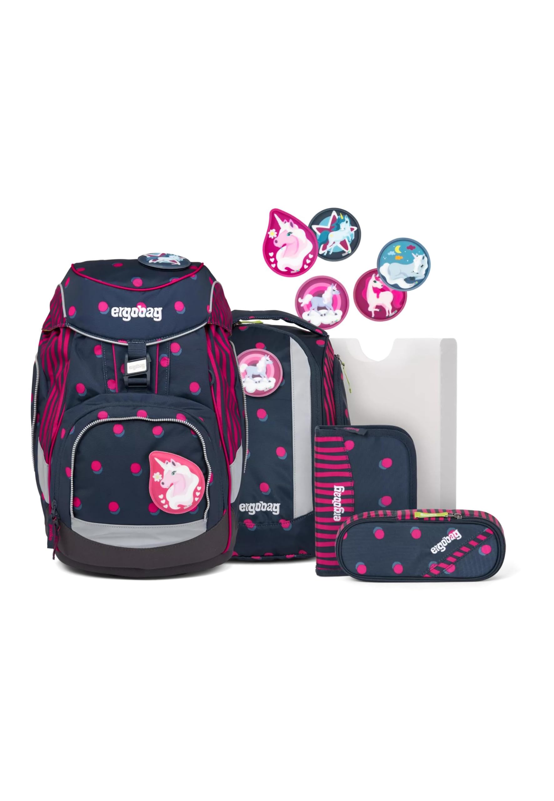 ergobagUnisex Kids Pack The Flexible School Backpack, Blue, Grey, Black, Backpack