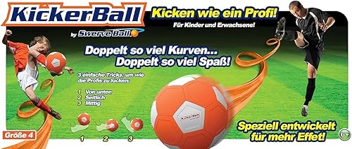 Miniatura 8 de Otto Simon Kickerball original que brilla en la oscuridad, costuras reforzadas, fútbol para curvas extremas, pelota de truco con giro, talla 4, negro