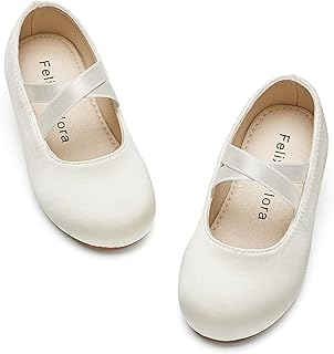 Toddler Girl Dress Shoes - Flower Girl Ballet Mary Jane Flats Party School Wedding
