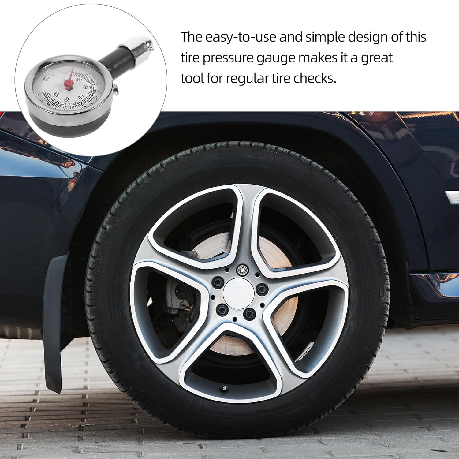 STAHAD High Precision Tire Pressure with Dial for Cars and Trucks Portable Auto Tyre Pressure Tester in Protective Plastic Case Read Analog Gauge for Safe Driving and Accurate Psi