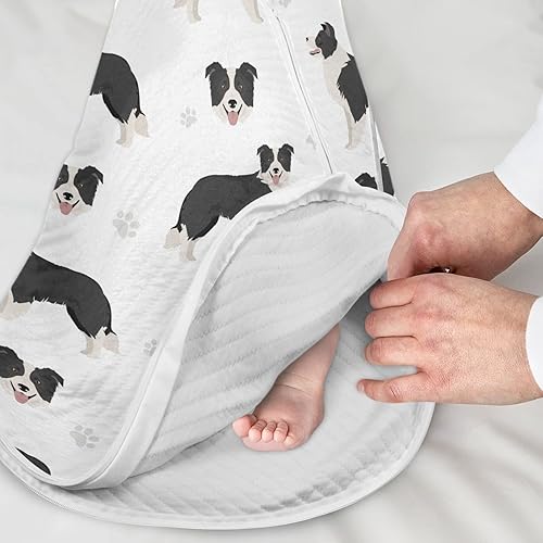 Miniatura 5 de vvfelixl Unisex Border Collie Black Baby Sleeping Bag,Baby Wearable Blanket,Babies Sleep Sack,Sleep Suit for Toddler Infant Newborn 0-6 Months