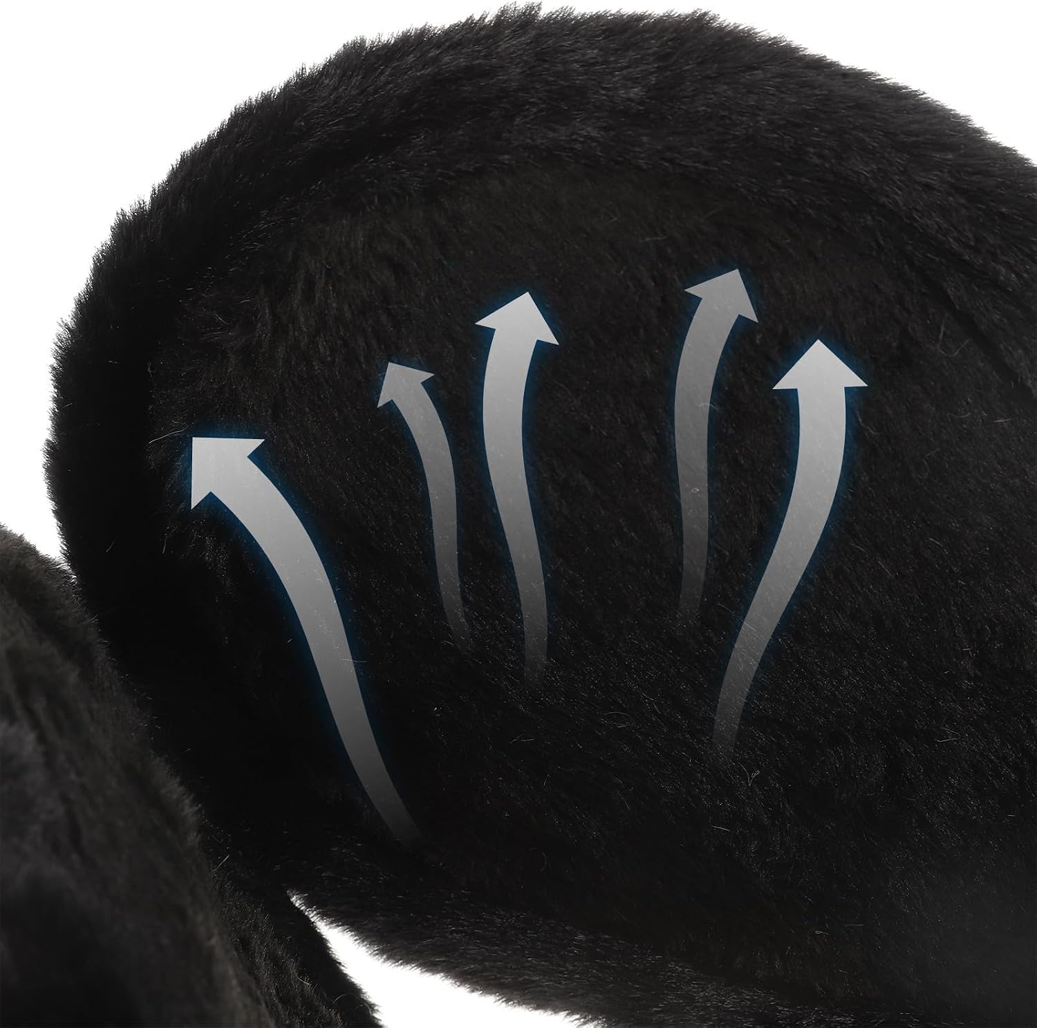 Adjustable Knitted Ear Muffs with Faux Furry Trim Unisex Winter