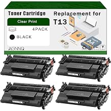 Compatible for Canon T13 Toner Cartridge i-sensys X 1400 1440i 1440iF 1440P 1440Pr 1440 Printers, High Yield 4100 Pages Bright Clear Colors 4 Pack Black