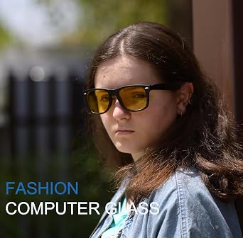 Oversized Blue Light Blocking Glasses, Square Blue Light Filter for Enhanced Clarity and Reduced Eye Strain
