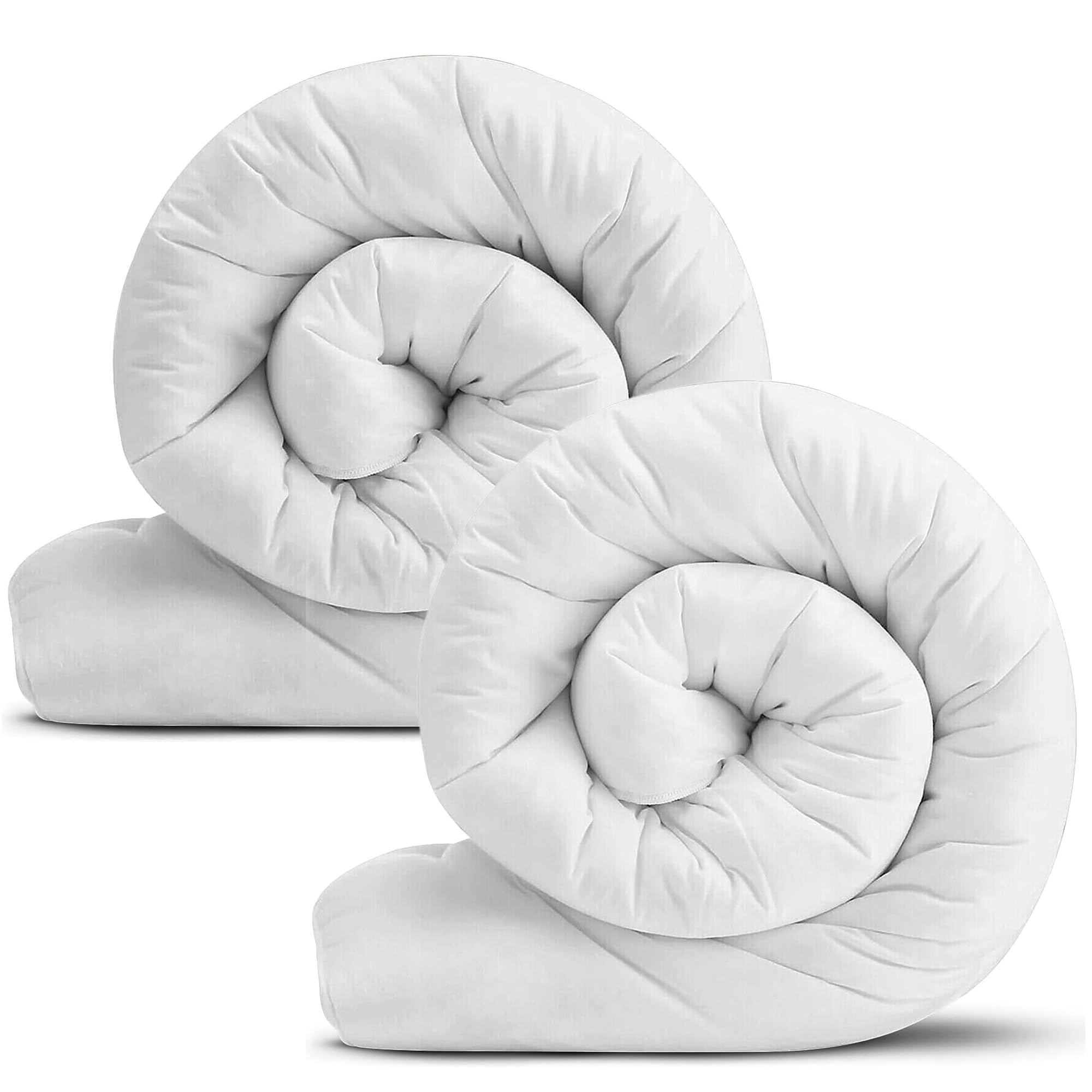 MOONLIGHT20015 Single Duvet 4.5 Tog Pack of 2 Ideal for Summer - Anti Allergy Soft Hollowfibre Filling Smooth & Skin Friendly Duvet Single Quilt - Energy Efficient - UK Made