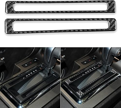 NVCNX Fibra de Carbono Compatible con Ford Mustang GT Shelby 2010-2014 2011 2012 2013 Consola Central del Coche Transmisión Automática Caja de