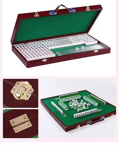 Miniatura 3 de DYNWAVE Mini mesa plegable Mahjong,Juego de mesa de tiempo libre,Juego de azulejos de juego de actividades