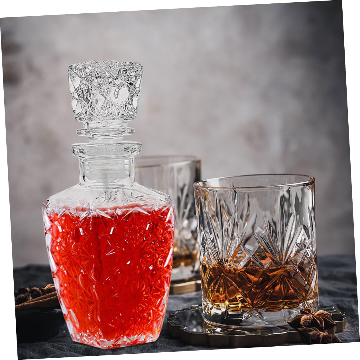 2 Stück Kreative Glasflasche für Wasser und Likör 250ml mit Elegantem Design und Praktischem Verschluss als Weingeschenkverpackung