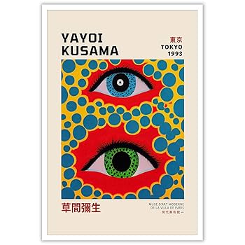 Amazon.com: Yayoi Kusama Eyes Art Poster Home Decor Art