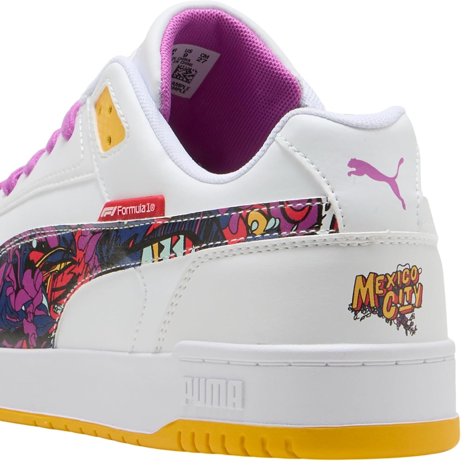 PUMA Mens F1 Mexico Rebound Game Low Lace Up Sneakers Shoes Casual - White