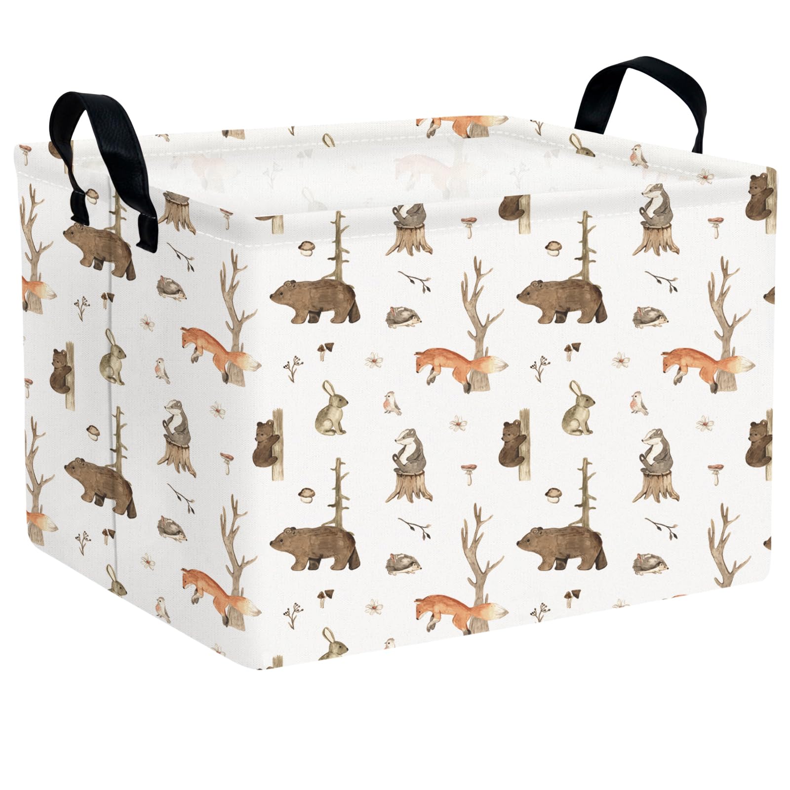 Kid Storage Basket Bear Deer Jungle Decor