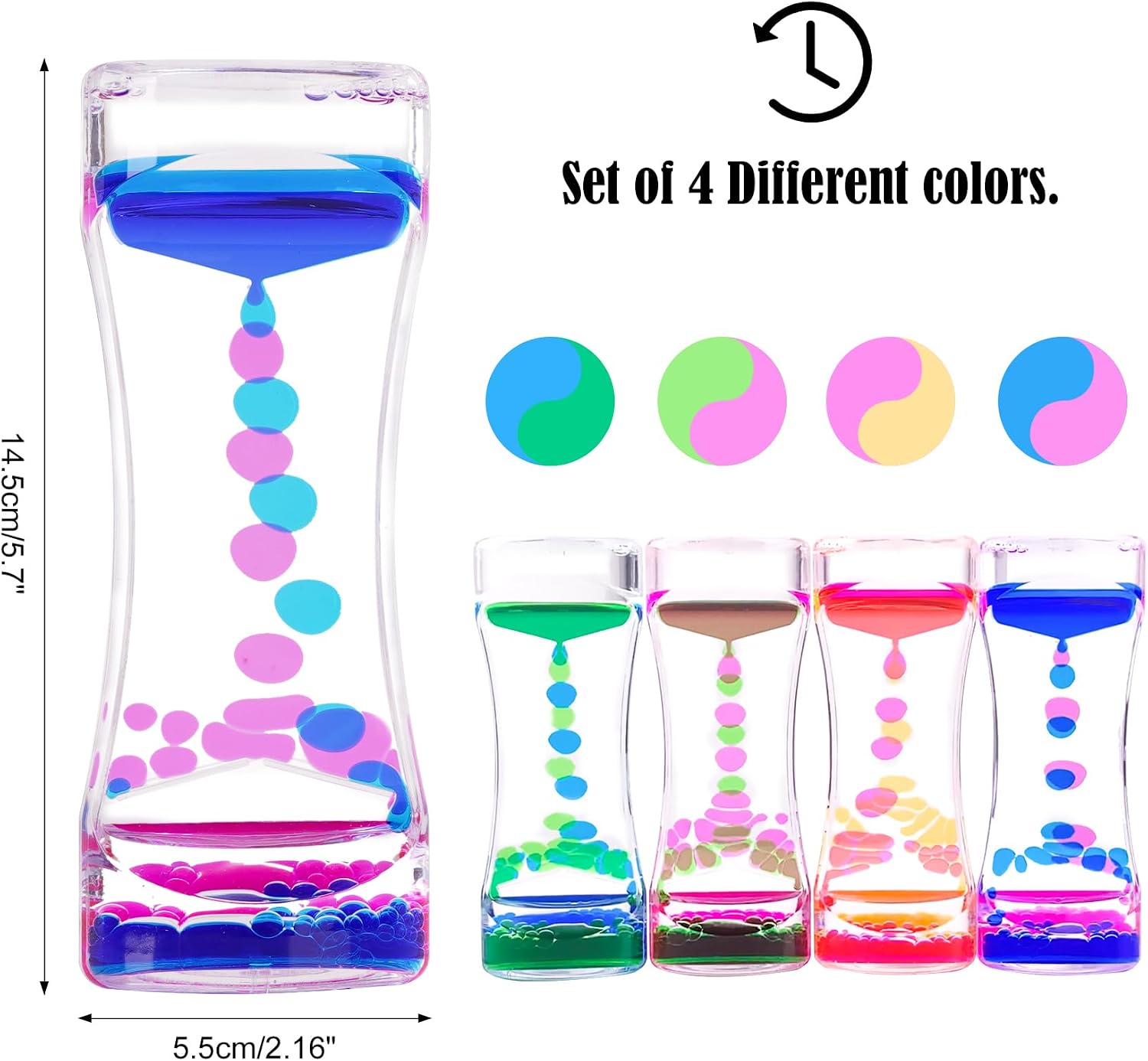 Liquid Motion Bubbler, Colorful Liquid Motion Bubbler for Sensory Play Sensory Toys for Visual Relaxation, Desk Toys for Adults and Kids (Pink-Green)